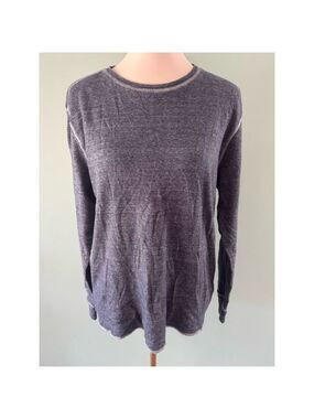 Men's Reclaim Long Sleeve T-Shirt Size L Blue Gray Cotton Casual